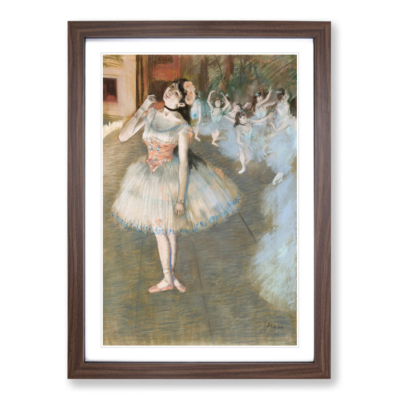 The Star by Edgar Degas - Framed Print, 65cm H x 48cm W x 2cm D, Walnut Framed