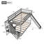 Lit superposé simple au-dessus de simple avec glissière convertible et escalier-2065913303
