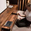 Meuble télé minimaliste en bois massif de style américain-107827203