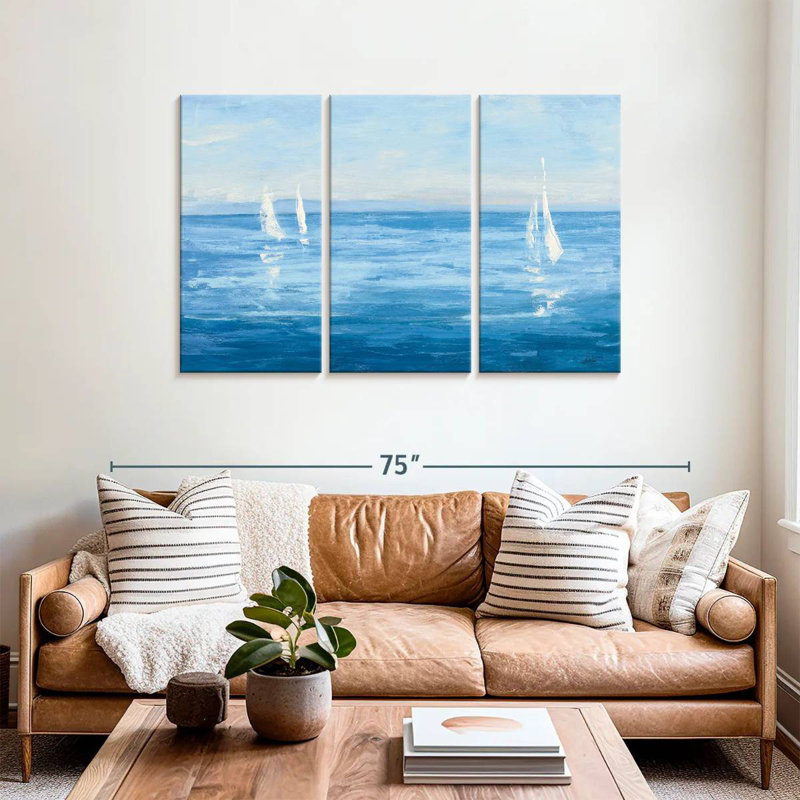 Gillard Open Sail With Turquoise, 36" H x 57" W