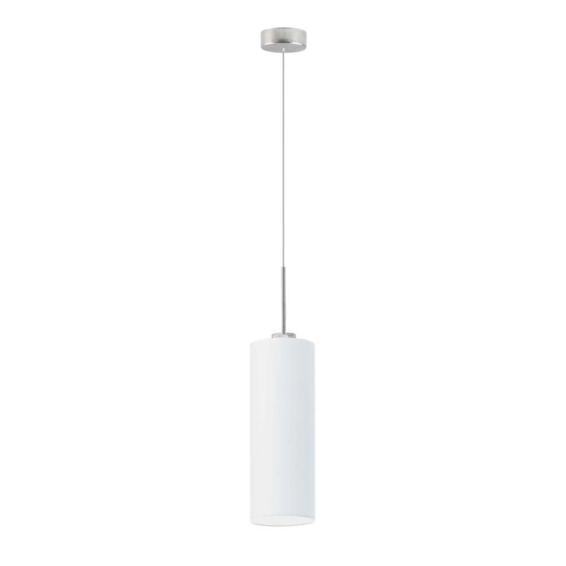 Avaia 1 - Light Single Pendant, White, Brushed Steel