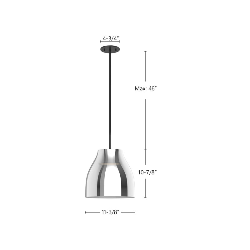 1 - Light LED Pendant, Copper