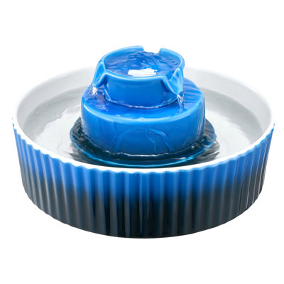 Cupcake Style Ceramic Cat Water Fountain 2.1L/71Oz, 360 Drinking, Low - Maintenance, Energy Efficient Pet 2.1L/71Oz For Cats And Dogs, Smooth Ceramic, Multi Layer Filtration