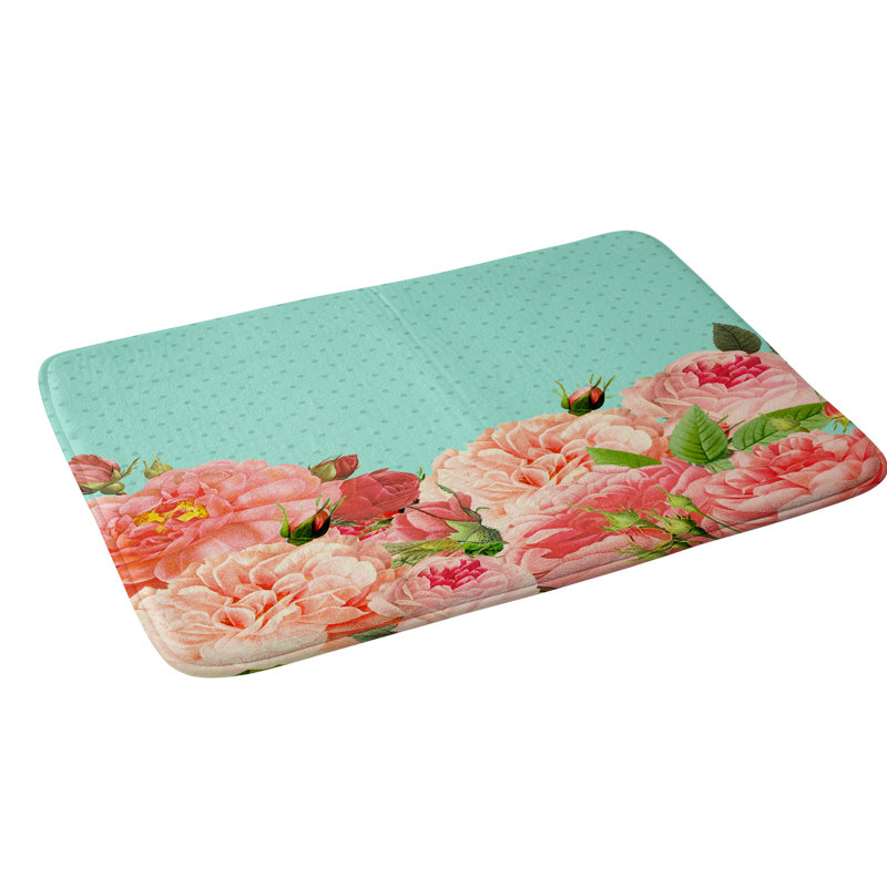 Tapis de salle de bain floral le plus doux allyson johnson