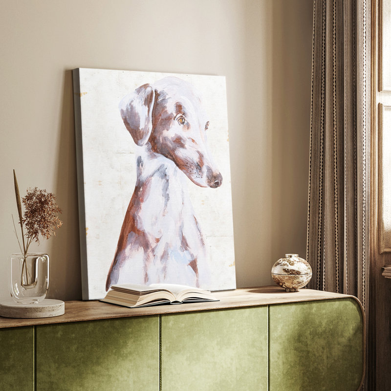 Chien assis II - galerie sur mesure, H 48 po x l 32 po