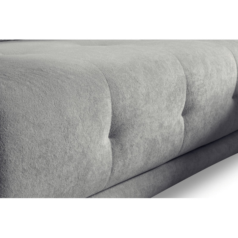Tapani 4 Seater Velvet Sofa Bed, GREY