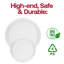 Assiettes plates rondes transparentes jetables en plastique (25 cm) - 120 assiettes