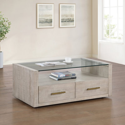 Kameah 48" Glass Top Cocktail Table
