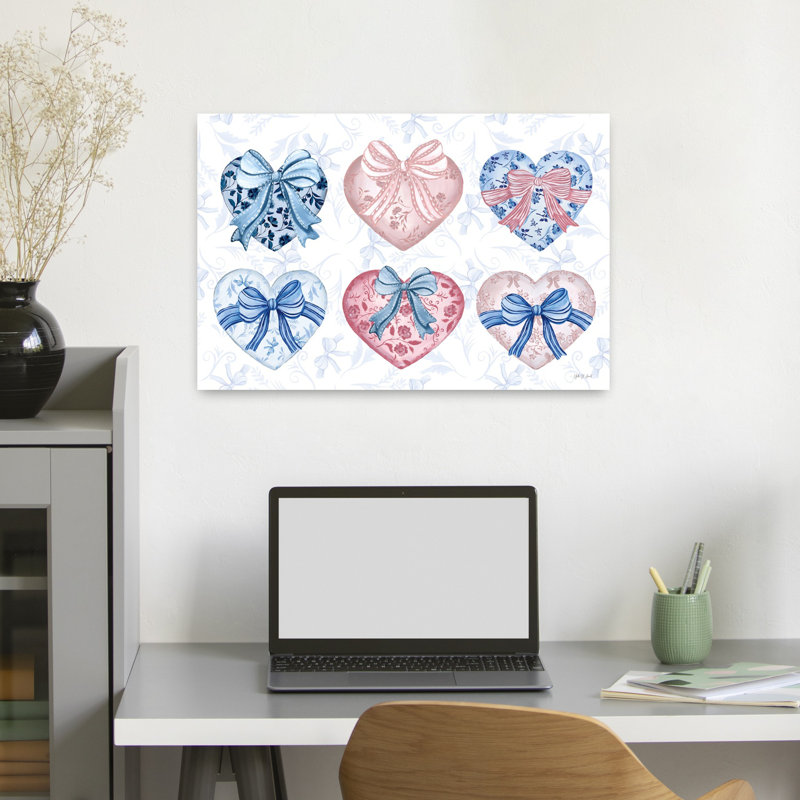 Coquette Valentine IV, art contemporain abstrait, H 24 po x l 16 po