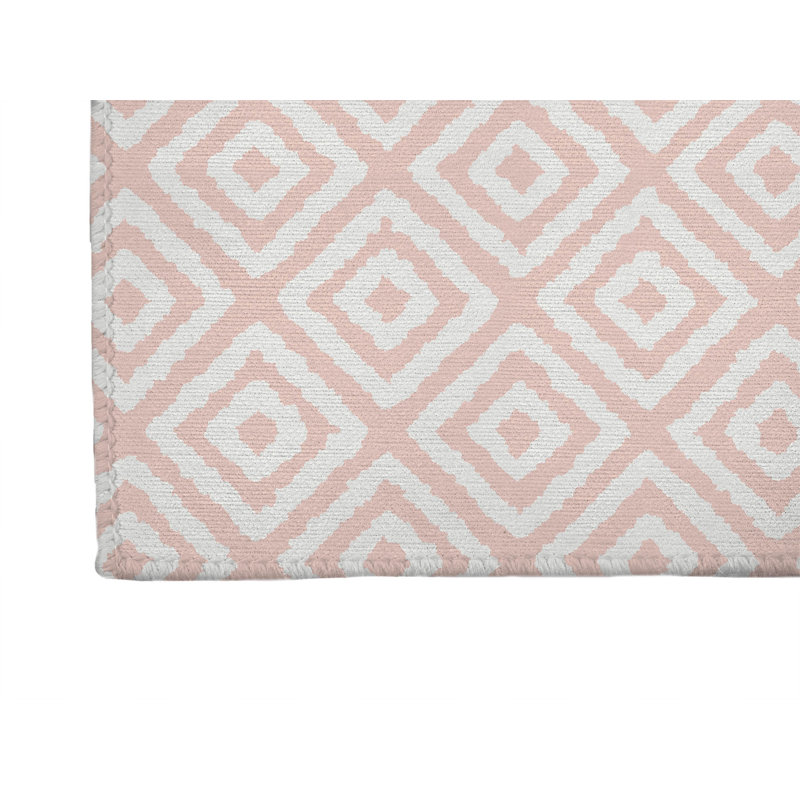 Ikat Grunge Non-Slip Outdoor Rug, Runner 2'6" x 8'