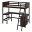 Lit mezzanine avec tablettes et bureau-423759733