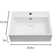 21"X16" White Ceramic Rectangular Wall Mounted Bathroom Sink With Faucet Hole And Overflow
