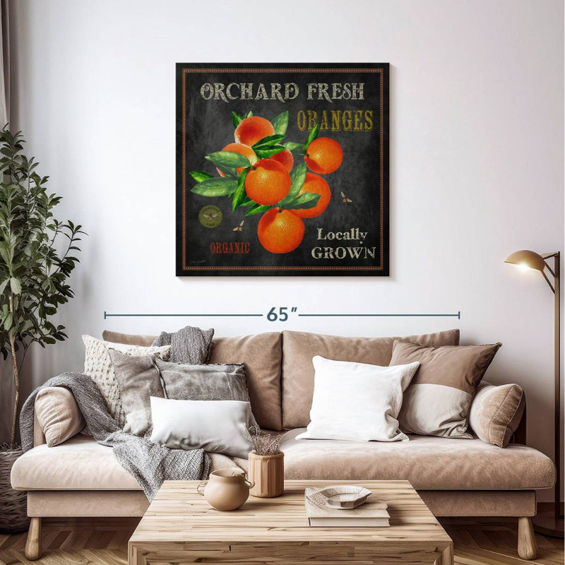 Khylige Orchard Fresh Oranges Wall Sign, 39" H x 39" W