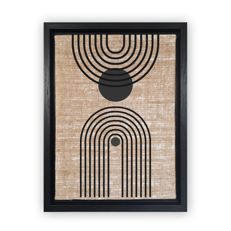 Peinture décorative sur toile, H 26 po x l 18,1 po, Noir