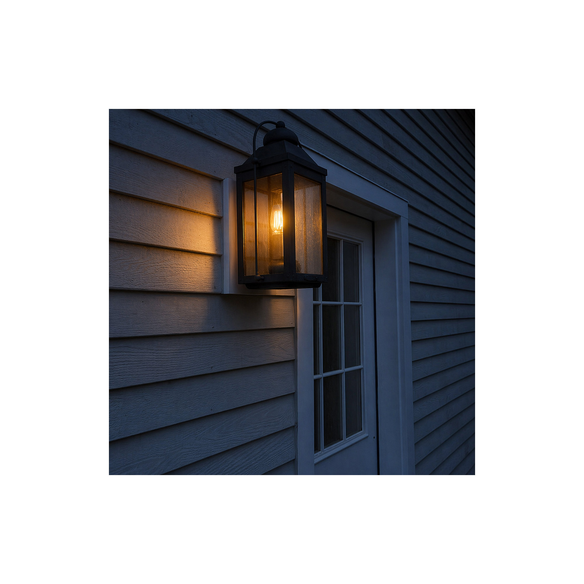 Anchorage Outdoor Wall Lantern, Aged Zinc, Yes