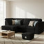 4 Seater Jumbo Cord Corner Sofa High Back Cushion including Foot Stool-1031877023-1009422812