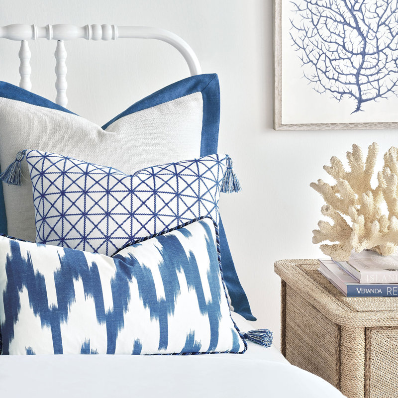 Cocobay Ikat Cotton Reversible Throw Pillow