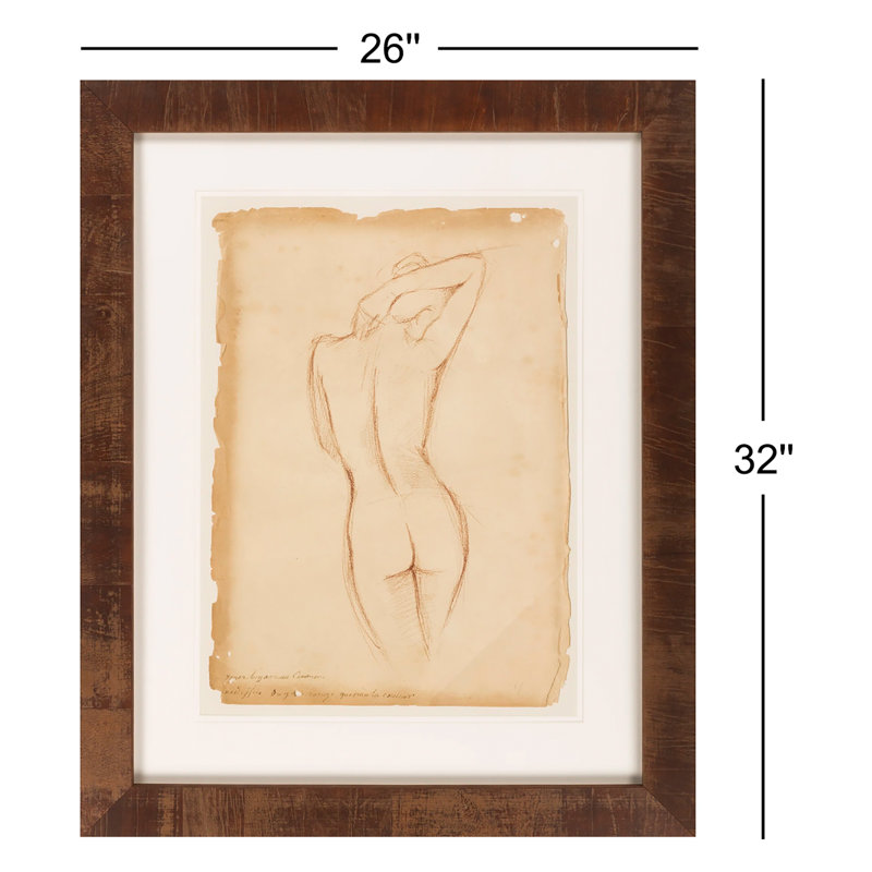 « antique figure study i », impression encadrée