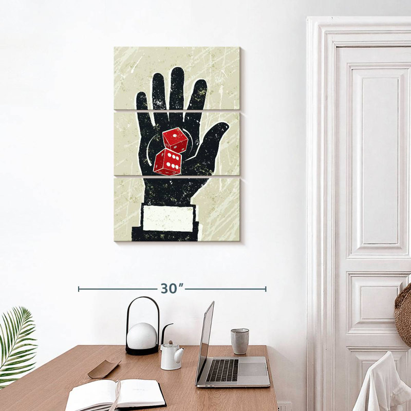 Senne Dice On Hand, 20'' H X 32'' W