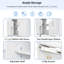 Meuble-lavabo double de 48 pouces avec lavabos en céramique, finition peinte, porte à fermeture en douceur et tablette réglable en forme de U pour une organisation de salle de bain moderne et efficace avec tiroir rabattable, poignées dorées A-1004515980