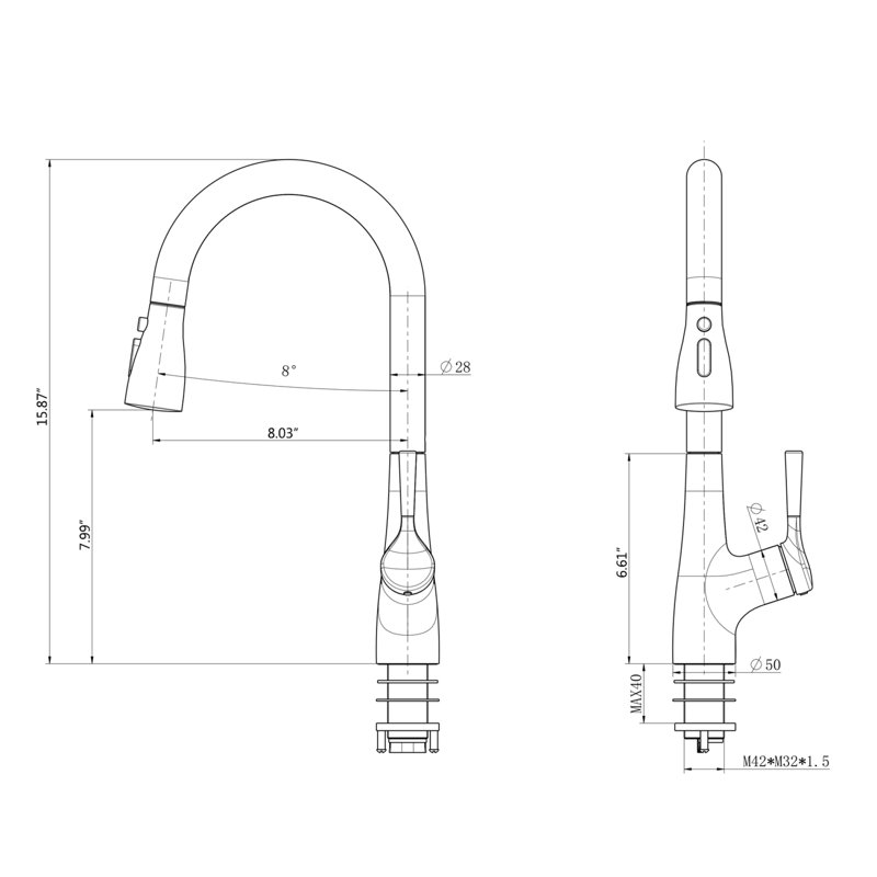 Robinet de cuisine multifonctionnel en laiton à performance moderne pour restaurants et maisons