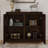 Mid-Century Modern V-Shape Storage Cabinet, Narrow Buffet Sideboard for Living Room, Entryway, or Kitchen