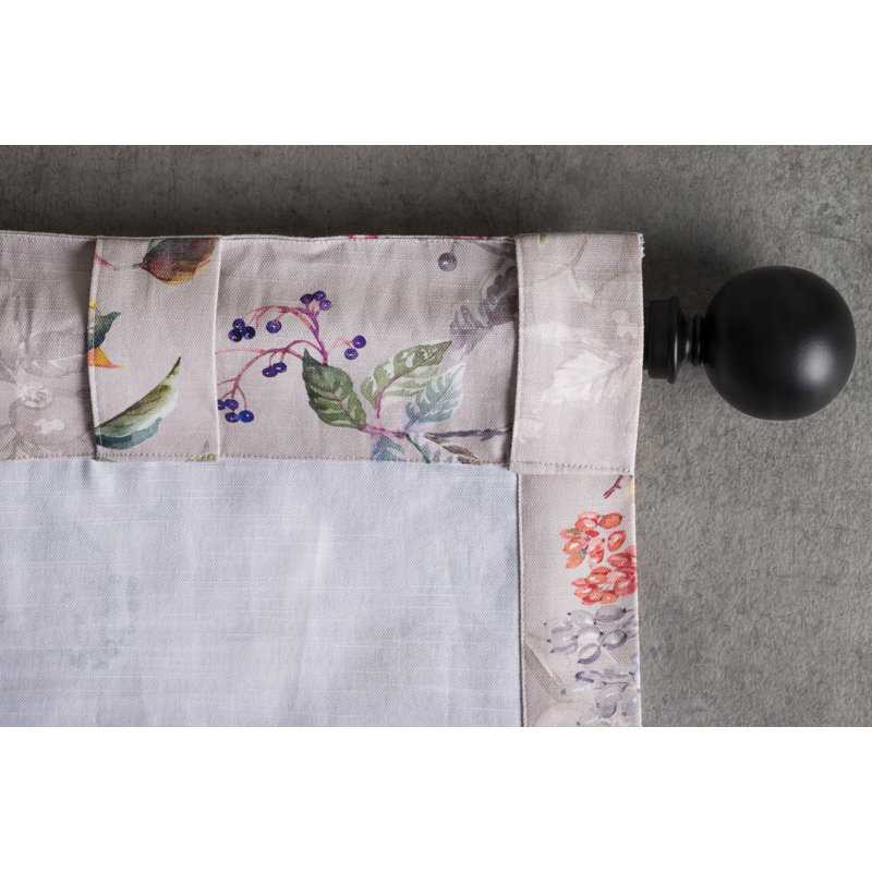 Maison d'Hermine Équinoxe - Rideau multicolore 100 % coton, ensemble de 1 - 127 cm x 244 cm, Multi, L 50 po x L 96 po