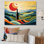 Bouteilles de vin dans des paysages italiens I - Art mural vin