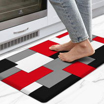 Red Rubber Anti Fatigue Kitchen Mat (1/2 Thick, 3' x 5')