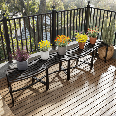 4-Pack Outdoor Wrought Iron Patio Stool Set by Latitude Run