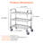 3 Layers Stainless Steel Kitchen Cart