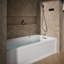 Archer 72" x 36" Alcove Whirlpool Acrylic Bathtub with Heater-1899960044-1898262836