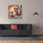 Art mural sur toile Genevive «Owl And Coffee» par Rey Klimt-897434424
