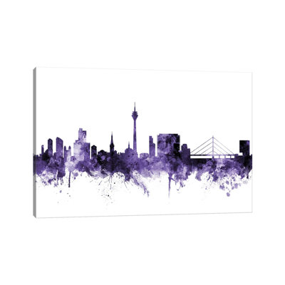 DÃ¼sseldorf, Germany Skyline by Michael Tompsett - Wrapped Canvas Gallery-Wrapped Canvas Giclée