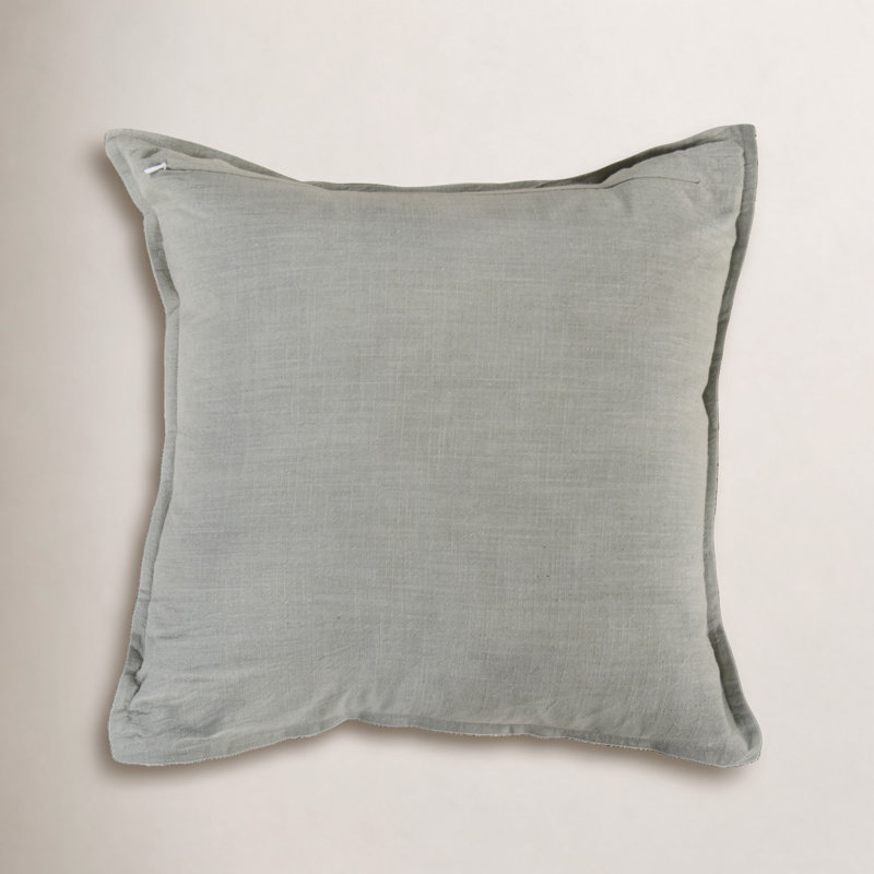 100% Cotton Down Alternative Filled Throw Pillow, Down Alternative Fill, Light Green