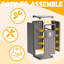 Poubelle en résine résistante aux intempéries de 35,45 po H pour patio et cuisine (brun clair / gris)-123042250