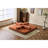 Orange, Futon, Compression Convertible Floor Bed, Pillow Back, Armrest, Chenille Fabric, Different Needs Couch, Back Support, Small Spaces-1902679571