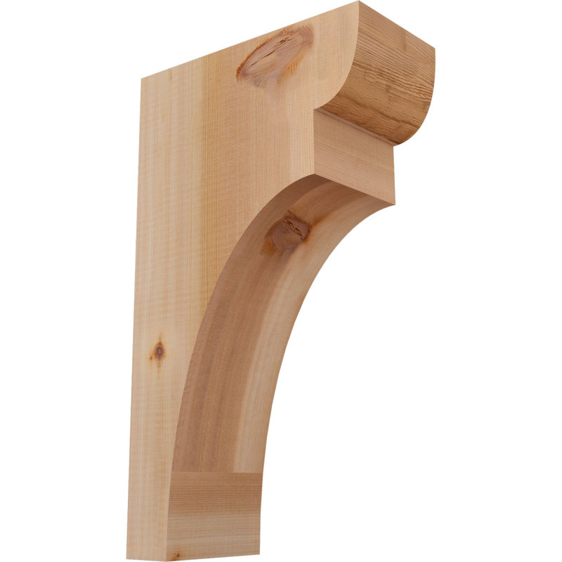 Yorktown Corbel, H 20 po x l 5,5 po x P 12 po, Cèdre rouge, Lisse