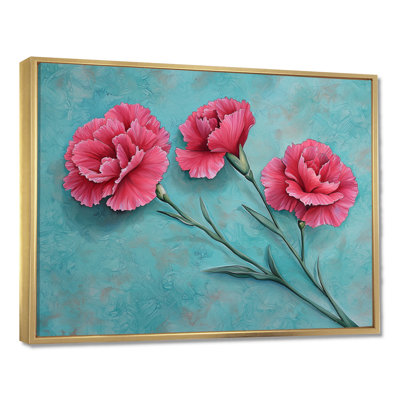 Décoration murale cyan «Harmony of Rose» - Œillet