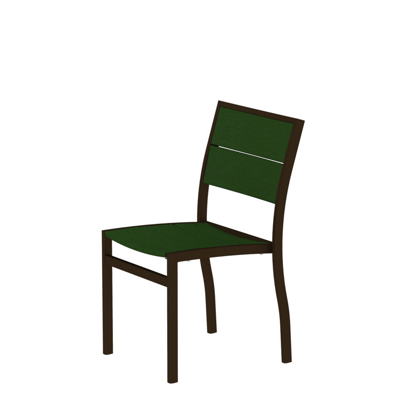 Chaise d'appoint POLYWOOD Surf City, Bronze texturé / Forêt tropicale