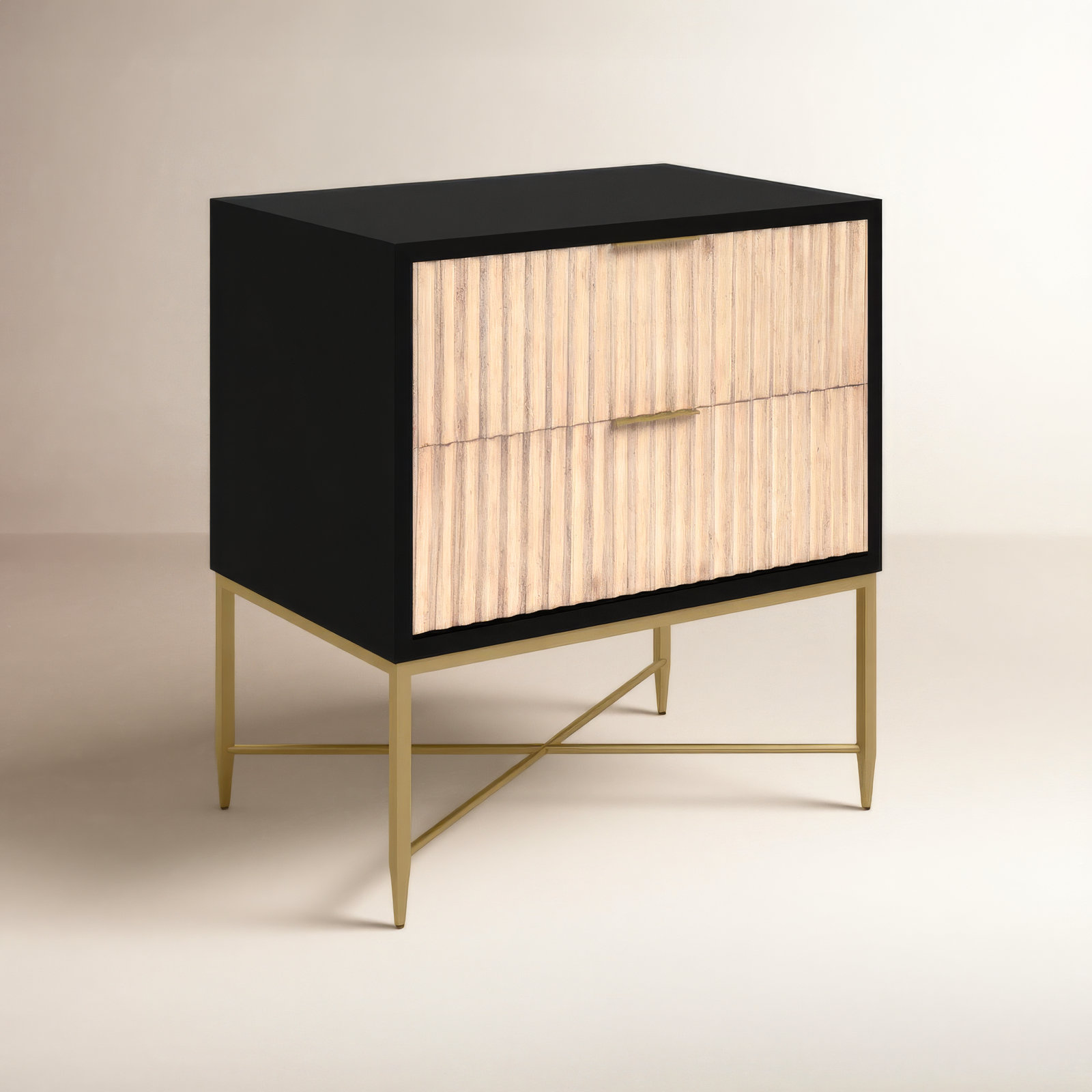 Giddens Mahogany Nightstand, Black