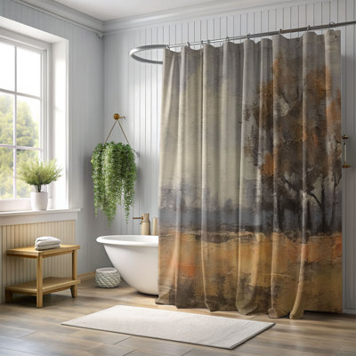 Rideau de douche à motif abstrait Fotula
