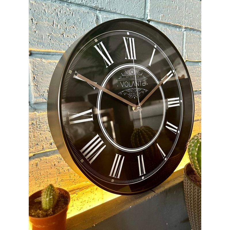 Horloge murale Kulreet, Small 11.79", Noir/bronze