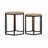 Natural and Black 2-Piece Nesting Table