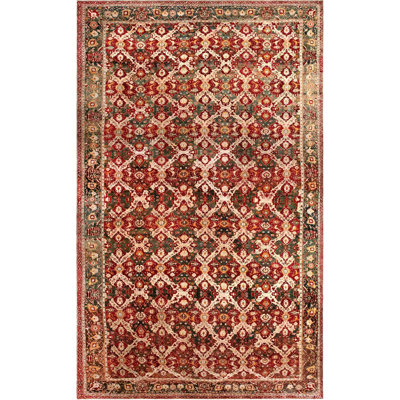 One-of-a-Kind Rectangle 18'2" X 30'10" Before 1900 Wool Area Rug in Beige/Red/Green