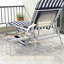 Méridienne pliante avec table d'appoint, 5 positions, trou frontal, filet respirant, capacité de 264 lb, utilisation à la plage-311134359