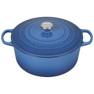  Cuisinart Cast Iron Casserole, 5.5 Qt Oval Covered, Enameled  Provencial Blue: Dutch Oven: Home & Kitchen