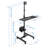 Mount-It! Height Adjustable Rolling Computer Cart, Workstation with Tray Monitor Mount & CPU Holder