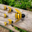 Set Of 6 Painted Metal Bees