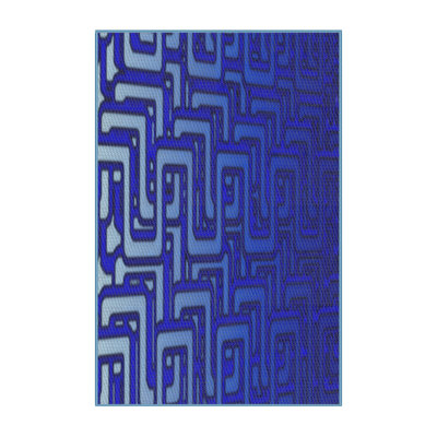Tapis de zone bleue à motifs Peregrin